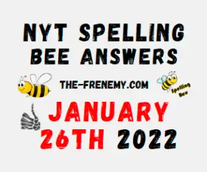 NYT Spelling Bee Solver January 26 2022 Answers