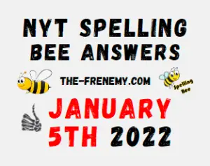 NYT Spelling Bee Solver January 5 2022 Answers