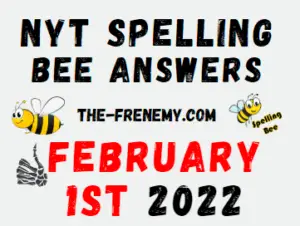 NYT Spelling Bee Solver Puzzle February 1 2022 Answers