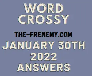 Word Crossy Daily Challenge Puzzle January 30 2022 Answers