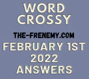 Word Crossy Daily Puzzle Challenge February 1 2022 Answers