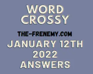 Word Crossy Daily Puzzle Challenge January 12 2022 Answers