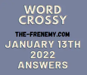 Word Crossy Daily Puzzle Challenge January 13 2022 Answers