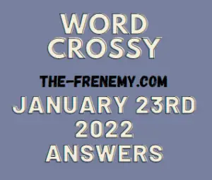 Word Crossy Daily Puzzle Challenge January 23 2022 Answers