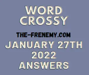 Word Crossy Daily Puzzle Challenge January 27 2022 Answers