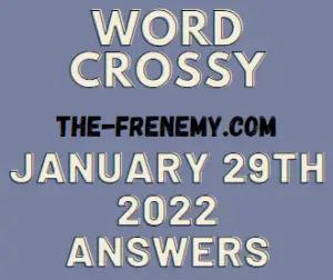 Word Crossy Daily Puzzle Challenge January 29 2022 Answers