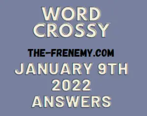 Word Crossy Daily Puzzle Challenge January 9 2022 Answers