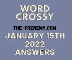 Word Crossy Daily Puzzle January 15 2022 Answers