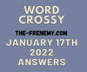 Word Crossy Daily Puzzle January 17 2022 Answers
