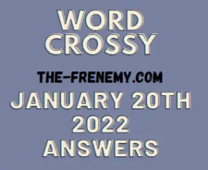 Word Crossy Daily Puzzle January 20 2022 Answers Puzzle