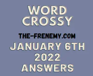Word Crossy Daily Puzzle January 6 2022 Answers