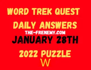 Word Trek Daily Quest Challenge January 28 2022 Answers Puzzle