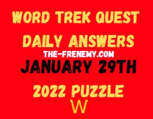 Word Trek Daily Quest Challenge January 29 2022 Answers Puzzle