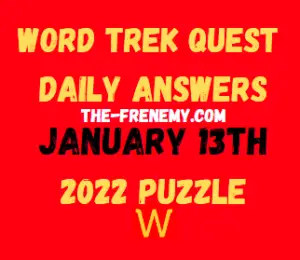 Word Trek Daily Quest Puzzle Challenge January 13 2022 Answers