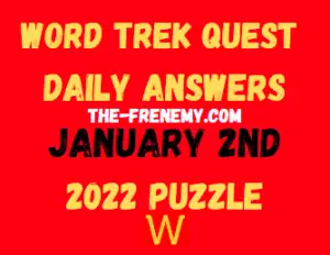 Word Trek Quest Daily Puzzle January 2 2022 Answers
