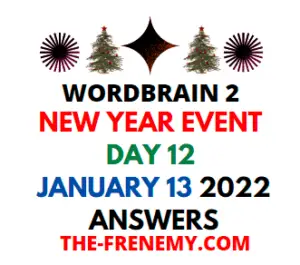 WordBrain 2 New Year Event Day 12 January 13 2022 Answers
