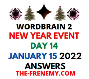 WordBrain 2 New Year Event Day 14 January 15 2022 Answers