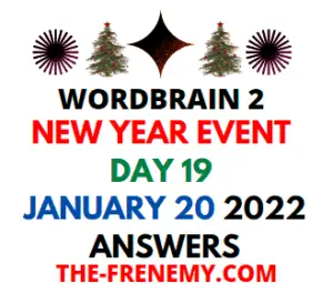 WordBrain 2 New Year Event Day 19 January 20 2022 Answers Puzzle