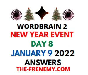 WordBrain 2 New Year Event Day 8 January 9 2022 Answers