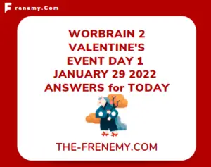 WordBrain 2 Valentines Event Day 1 January 29 2022 Answers Puzzle