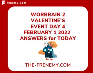 WordBrain 2 Valentines Event Day 4 February 1 2022 Answers Puzzle