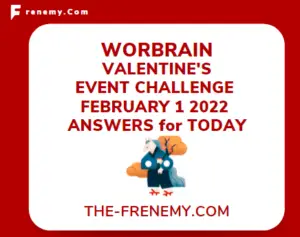 WordBrain Valentines Event Challenge February 1 2022 Answers Puzzle