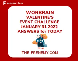 WordBrain Valentines Event Challenge January 31 2022 Answers