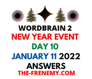 Wordbrain 2 New Year Event Challenge Day 10 January 11 2022 Answers