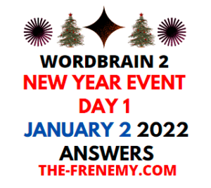 Wordbrain 2 New Year Event Day 1 January 2 2022 Answers Puzzle