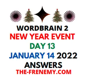 Wordbrain 2 New Year Event Day 13 January 14 2022 Answers