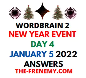 Wordbrain 2 New Year Event Day 4 January 5 2022 Answers Puzzle
