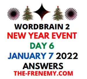 Wordbrain 2 New Year Event Day 6 January 7 2022 Answers Puzzle