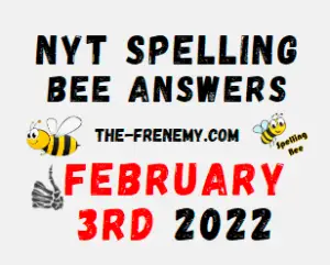 NYT Spelling Bee Puzzle Challenge February 3 2022 Answers