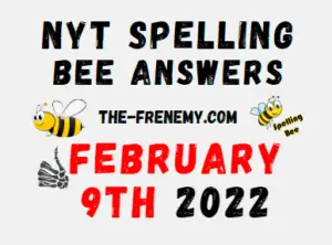 NYT Spelling Bee Solver February 9 2022 Answers