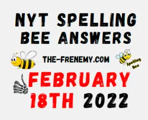 NYT Spelling Bee Solver Puzzle February 18 2022 Answers