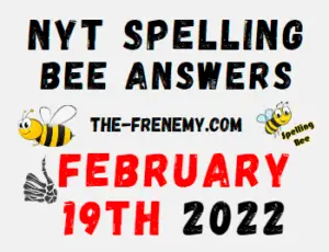 NYT Spelling Bee Solver Puzzle February 19 2022 Answers