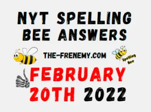 NYT Spelling Bee Solver Puzzle February 20 2022 Answers