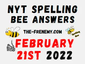 NYT Spelling Bee Solver Puzzle February 21 2022 Answers