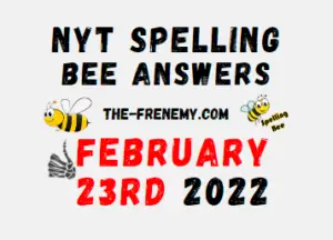 NYT Spelling Bee Solver Puzzle February 23 2022 Answers