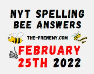 NYT Spelling Bee Solver Puzzle February 25 2022 Answers