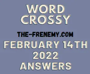Word Crossy Daily Puzzle Challenge February 14 2022 Answers