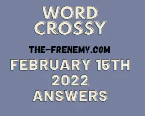Word Crossy Daily Puzzle Challenge February 15 2022 Answers