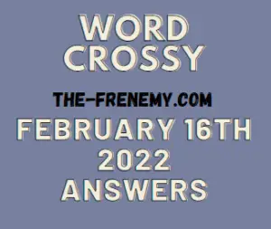 Word Crossy Daily Puzzle Challenge February 16 2022 Answers