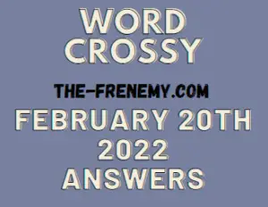 Word Crossy Daily Puzzle Challenge February 20 2022 Answers