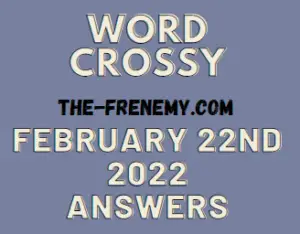 Word Crossy Daily Puzzle Challenge February 22 2022 Answers