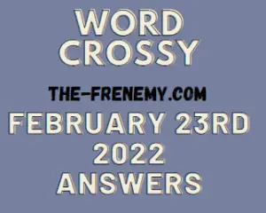 Word Crossy Daily Puzzle Challenge February 23 2022 Answers