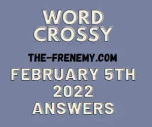 Word Crossy Daily Puzzle Challenge February 5 2022 Answers