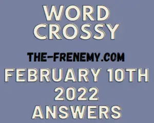 Word Crossy Daily Puzzle February 10 2022 Answers