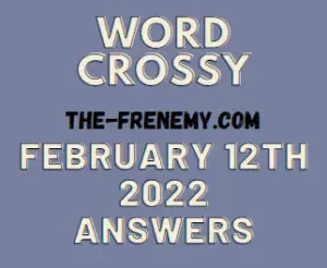 Word Crossy Daily Puzzle February 12 2022 Answers