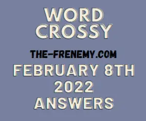 Word Crossy Daily Puzzle February 8 2022 Answers